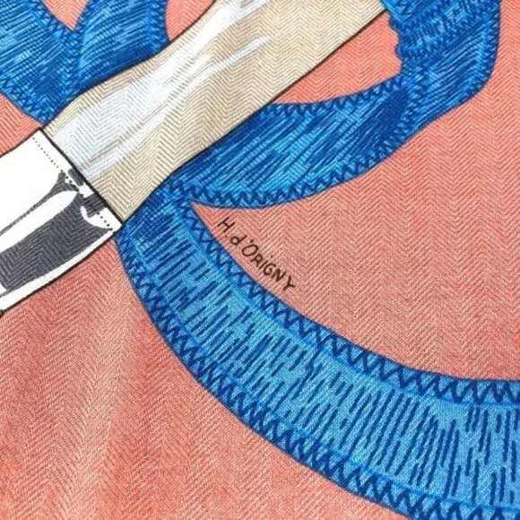 HERMES Pellier Calle Jean 140 Large Shawl Stole Scarf Cashmere / silk - Picture 6 of 14